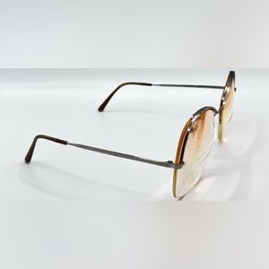 Vintage Logo Paris Silver Oval Half-Rim Sunglasses Frames Only